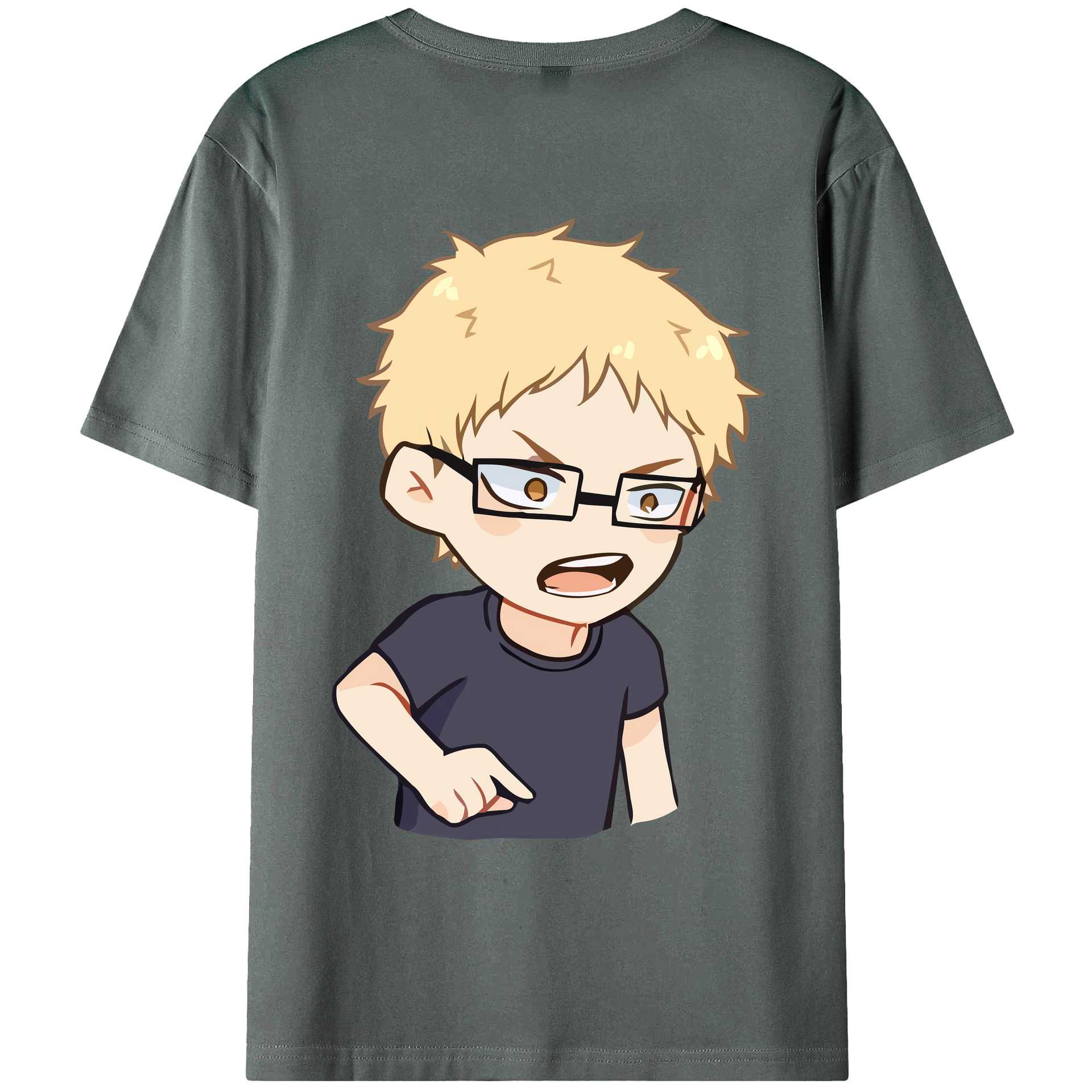 （画像用） ハイキュー!! Haikyu!! 綿100％ メンズ半袖Tシャツ（バックプリント） 通気性
